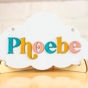 Personalized Pet Crate Sign | Personalized Hanging Crate Tag | Gift for Pets | Personalized Gift | Wooden Cloud Crate Tag