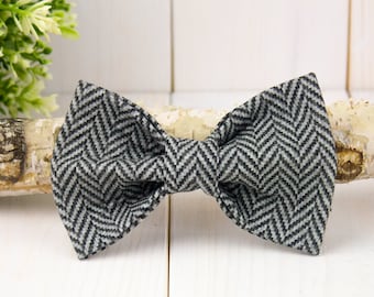 Tweed Print Dog Bow Tie// Pet Bow Tie