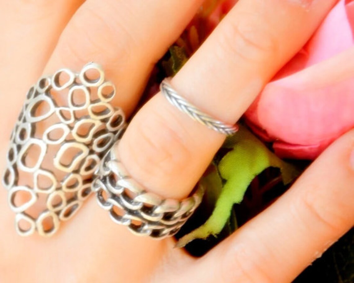 Petite Braid Ring Middle Finger Ring Braid Textured Ring Etsy