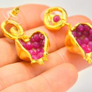 Gemstone Pomelo Hook Earrings main image 0