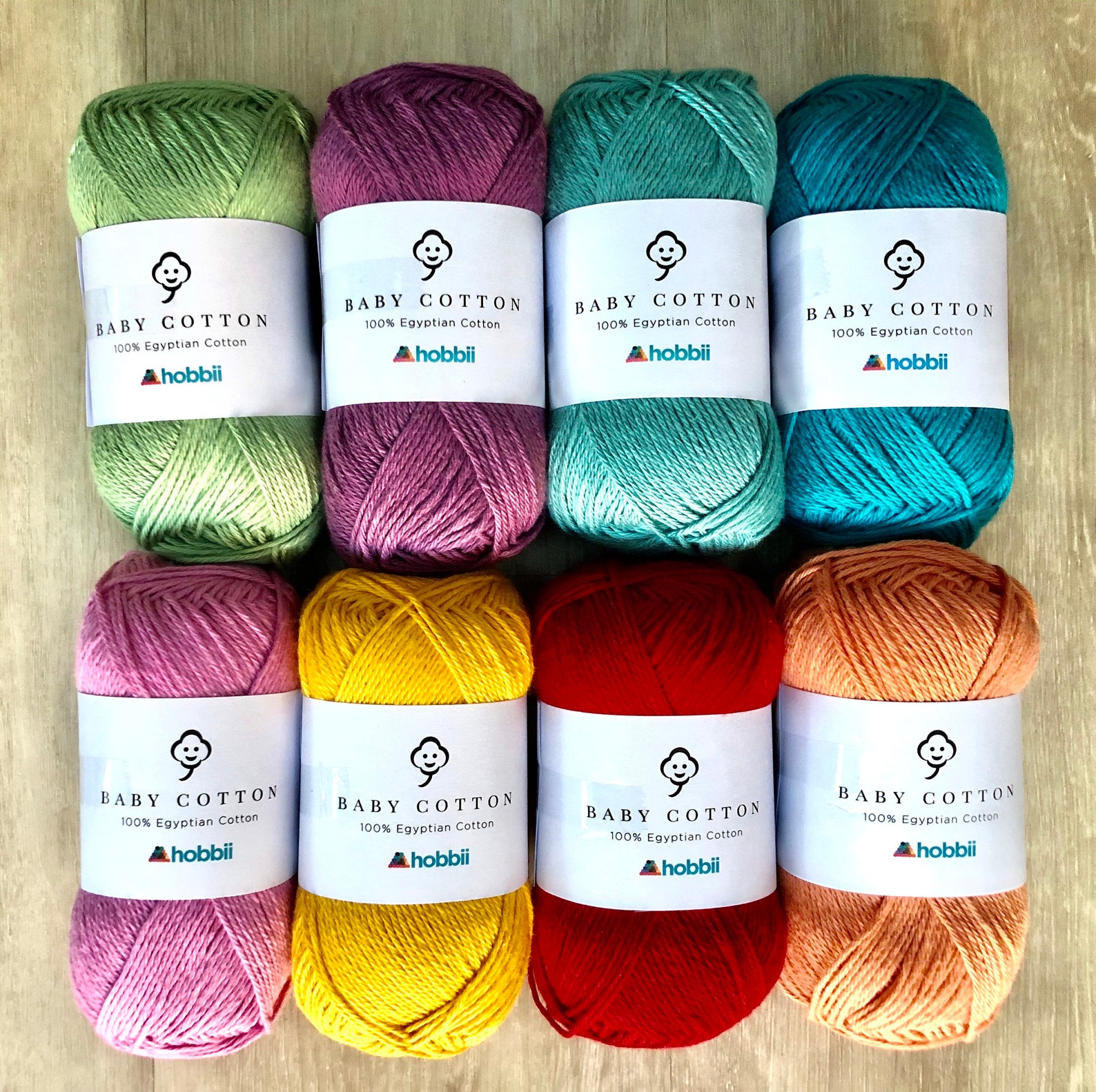 Hobbii Organic Egyptian Cotton Fingering Yarn 4.75ea Patterns Etsy