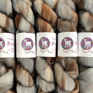 Brushed Suri Alpaca Lace Teal Purple Gold Pink So Soft on Skin Use Solo or as Accent Color. HALO Watercolors 766 ATLANTIS No-Itch