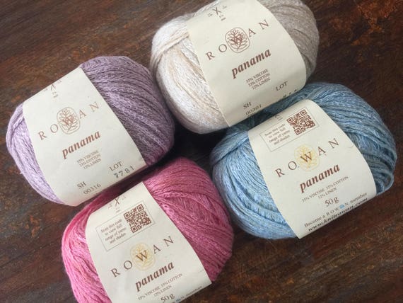 Rowan Panama 7 99 Viscose Cotton Linen Yarn Lavender 316 Etsy