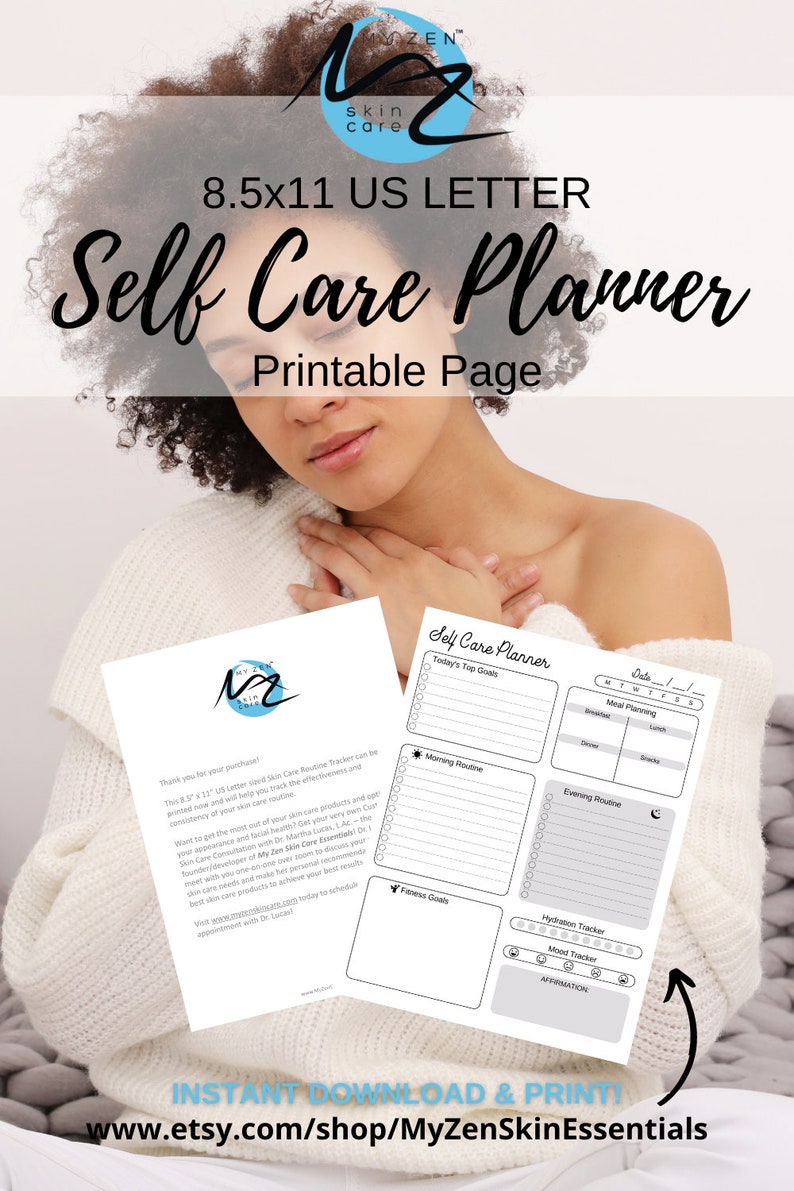 Self Care Planner Printable Self-care Printable Wellness Planner Self ...