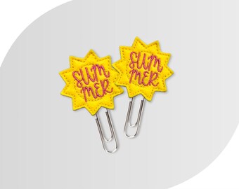 Agrafe pour agenda soleil d'été | Accessoire de journal de vacances