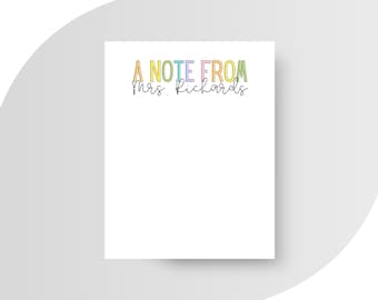 Bloc-notes personnalisé | Papeterie initiale personnalisée (format A2)