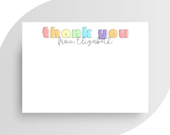 Jeu de cartes de correspondance plates personnalisées | Merci Papeterie