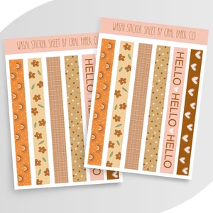Neutral Washi Sticker Sheet | Washi Stickers | Neutral Stickers | Boho Stickers | Washi | Planner Stickers | Planner Washi