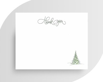 de remerciements pour arbre de Noël | Ensemble de 10 articles de papeterie des Fêtes