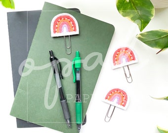 Agrafe pour agenda arc-en-ciel