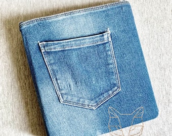 Ringmappe Jeans, handmade, upcycled, Unikat