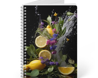 Wirobound softcover notebook, A5 "Fresh lemons"