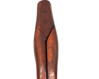 Leg Shaped Wood Nutcracker, 8 Inches, Hand Carved Woman's Legs, Folk Art, Mid Century Bar, Sexy, Novelty, Vintage, Man Gift, Man Cave