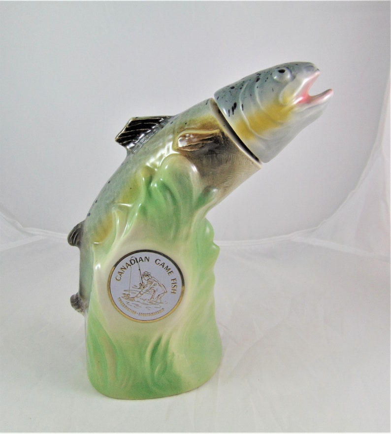 Jim Beam Fish Decanter Canadian Game Fish Conservation Etsy