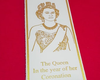 Queen Elizabeth II Leather Bookmark, 80th Birthday, Monarchy Collectible, Royal Souvenir