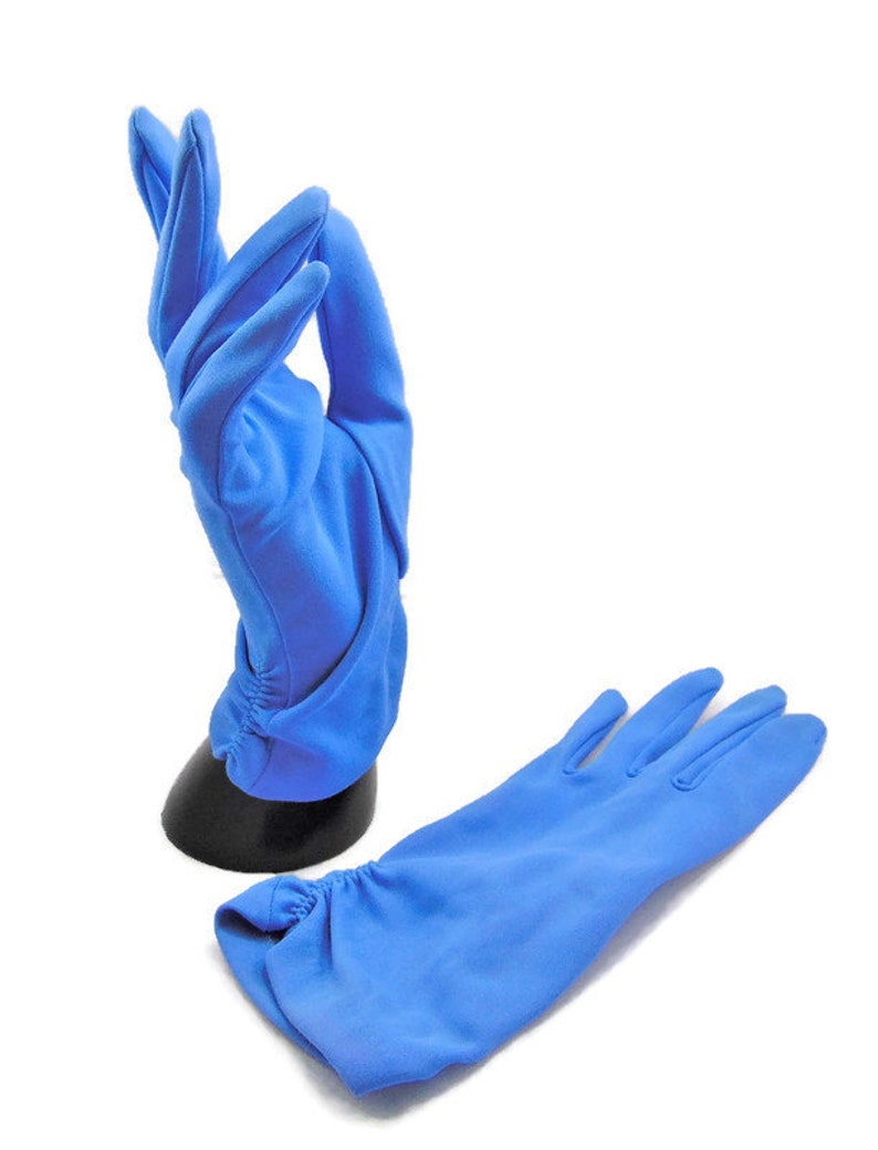 womens blue gloves