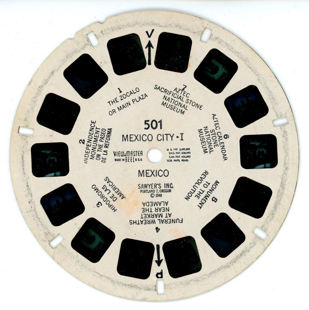 View-master Mexico City I, Sawyer's, Vintage 1948, One Reel and