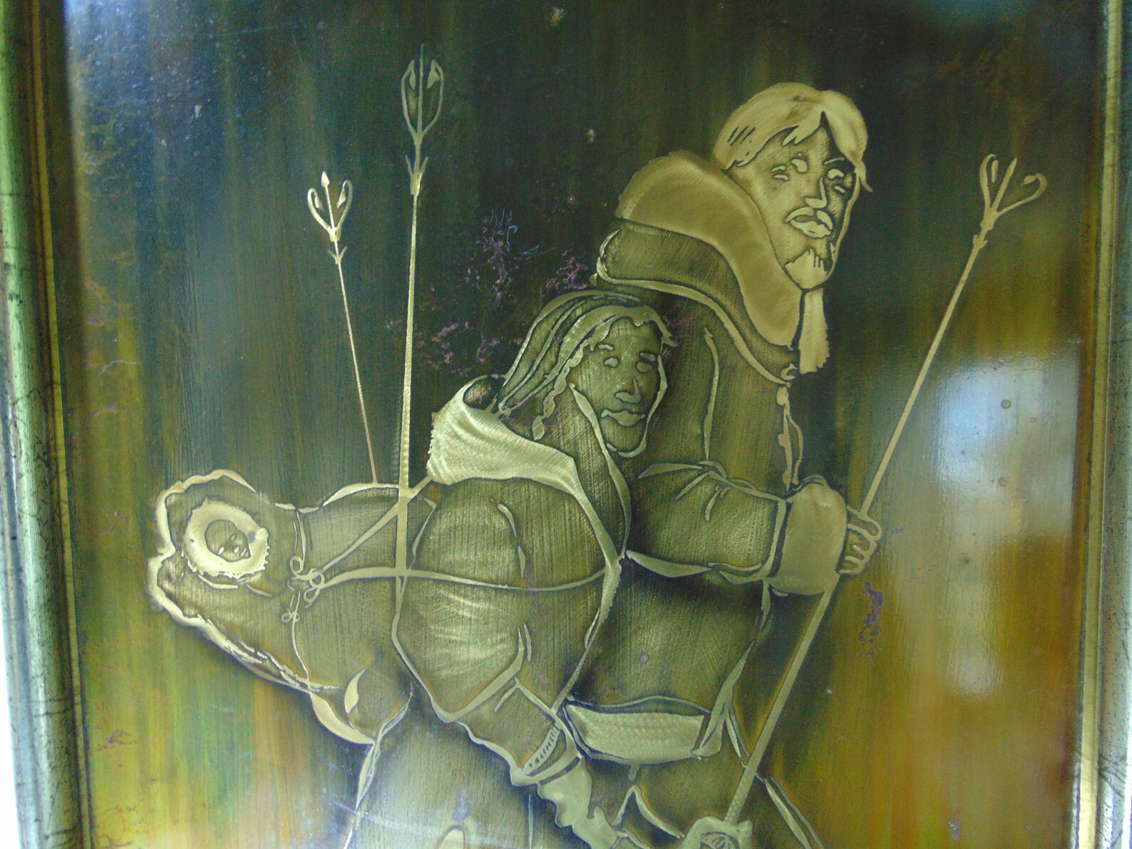 Vintage Inuit Copper Acid Art Engraving Metal Etching by Etsy