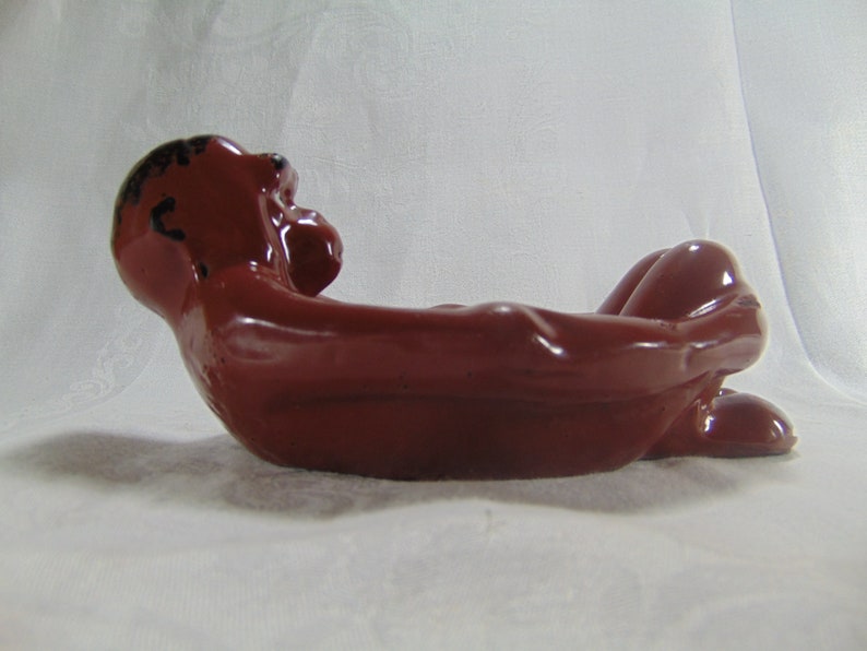 Vintage Painted Cast Iron Monkey Soap Dish Trinket Dish Etsy