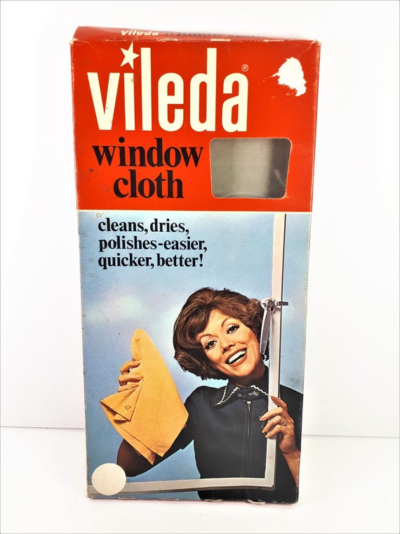 Vileda Unused Window Cloth, 18 X 14, for Windows, Windshields, Mirrors,  Showcases Etc, Vintage 1970s 