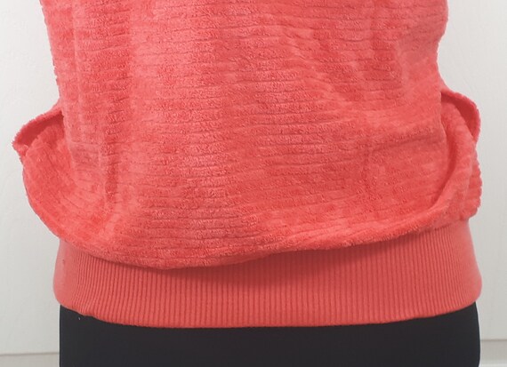 Bright Pink French Terry Cloth Pullover Shirt, La… - image 7