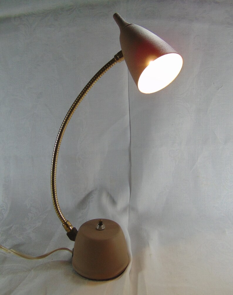 Vintage Mcm Small Gooseneck Desk Lamp Image 0