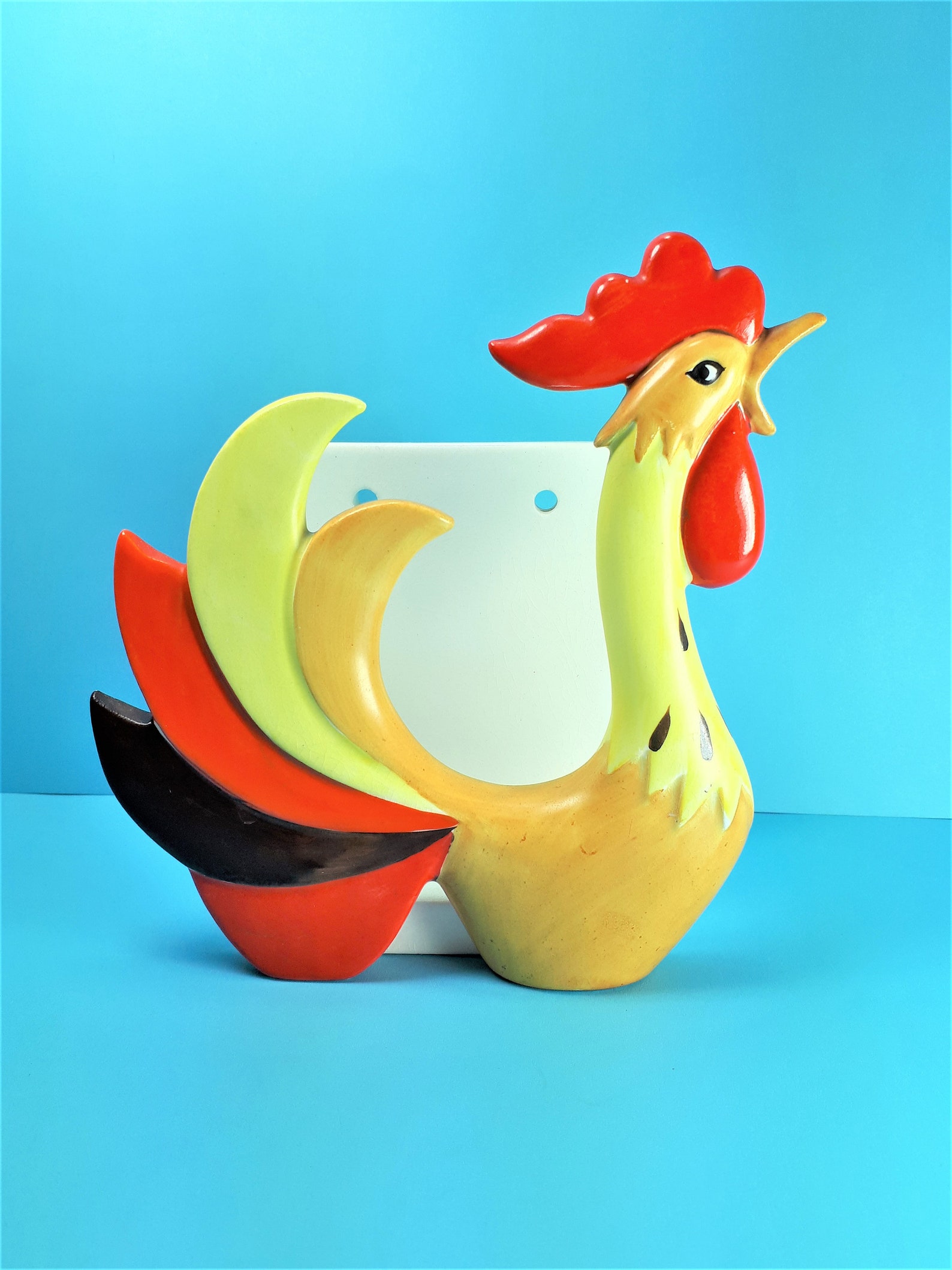Holt Howard Rooster Napkin Holder Coq Rouge Ceramic Napkin Etsy Canada