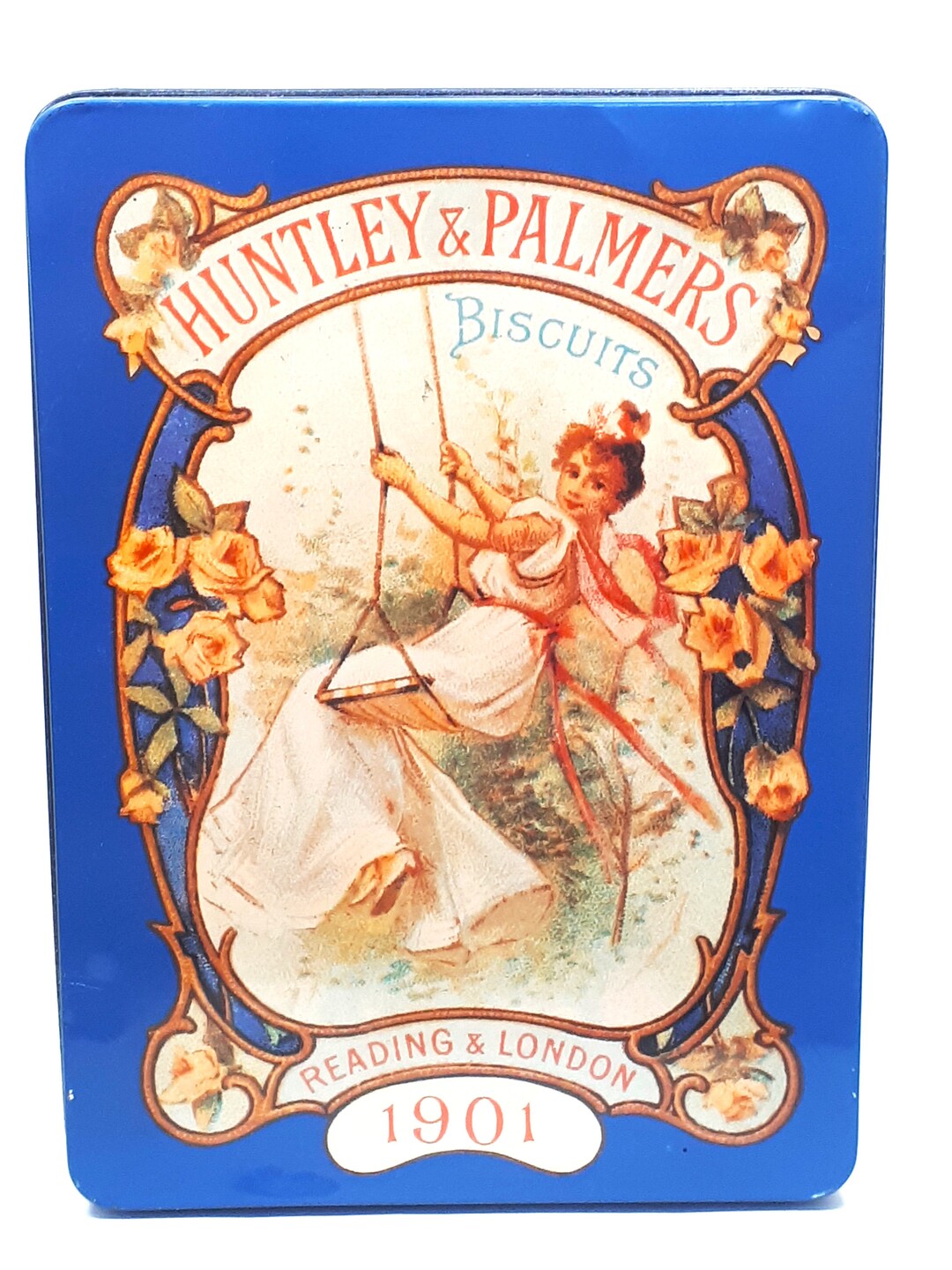 Poster Vintage Huntley & Palmers Biscuits – Affiche Publicitaire 50x70cm, Déco Murale Rétro
