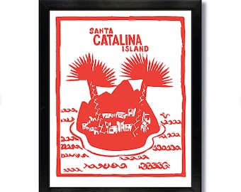 Twenty Six Miles 24 x 36&quot; (61-91.4 cm) Poster, Catalina Island Art, Art Deco, Home Decor, Wall Decor, Unframed, Wall Art