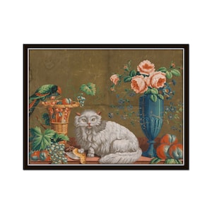 Chinoiserie Painting, Antique Fire Screen Painting, Asian Art, Chinoiserie Art Print
