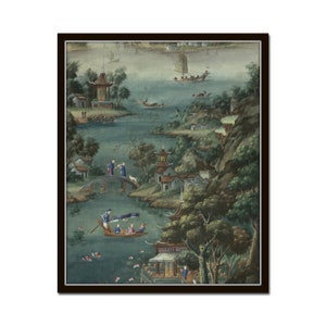 Vintage Chinoiserie Landscape Panel No. 2, Art Print, Chinoiserie Art, Asian Art