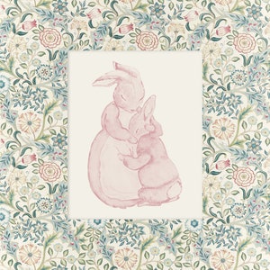 Peter Rabbit Pink Collage Print Set of 3, Nursery Art, Nursery Decor ...
