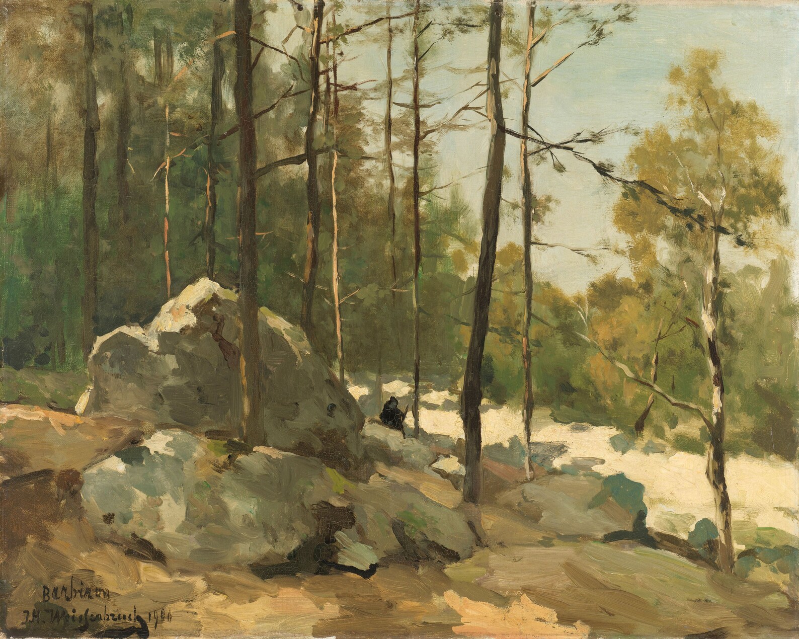 Vintage Landscape Painting Forest Painting Printable Art Etsy