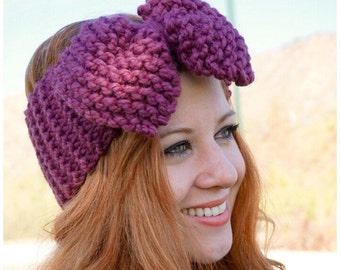 Bow Knit Headband / Ear Warmer