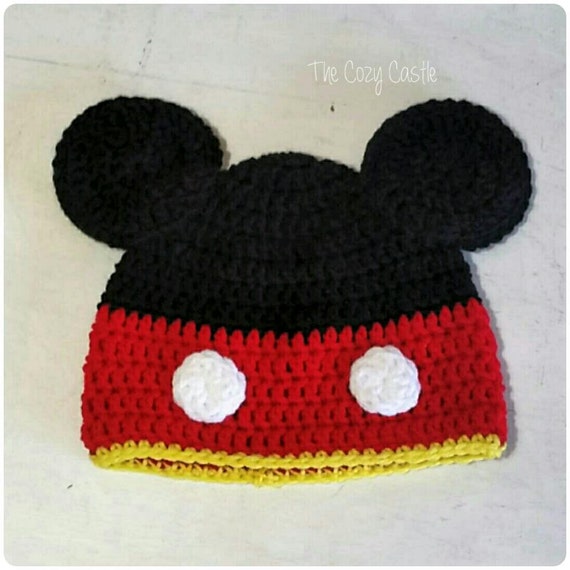 Mickey Mouse Beanie CROCHET PATTERN 