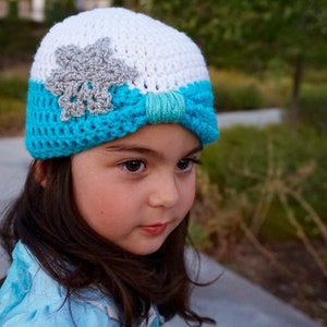 Queen Elsa beanie CROCHET PATTERN Frozen Disney character hat image 4