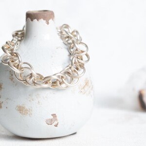 Sterling Silver Women’s Handmade Chain Link Bracelet