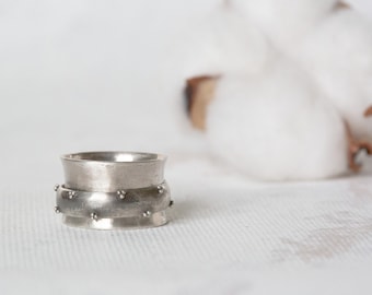 Sterling Silver Spinner Ring - Meditation Jewellery - Fidget Ring - Handmade Silver Ring UK