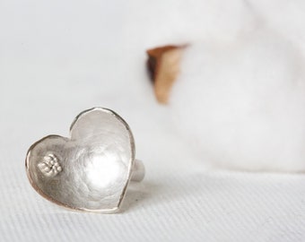 Sterling Silver Artisan Heart Ring