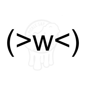 Emoji 0w0 Whoa Anime Kawaii Custom Vinyl Decal Etsy