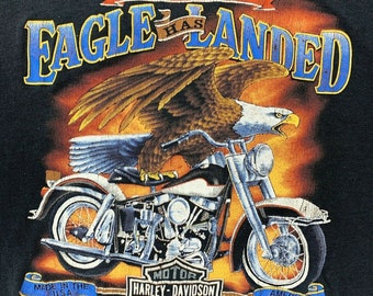 Vintage 3D Emblem Harley Davidson T 