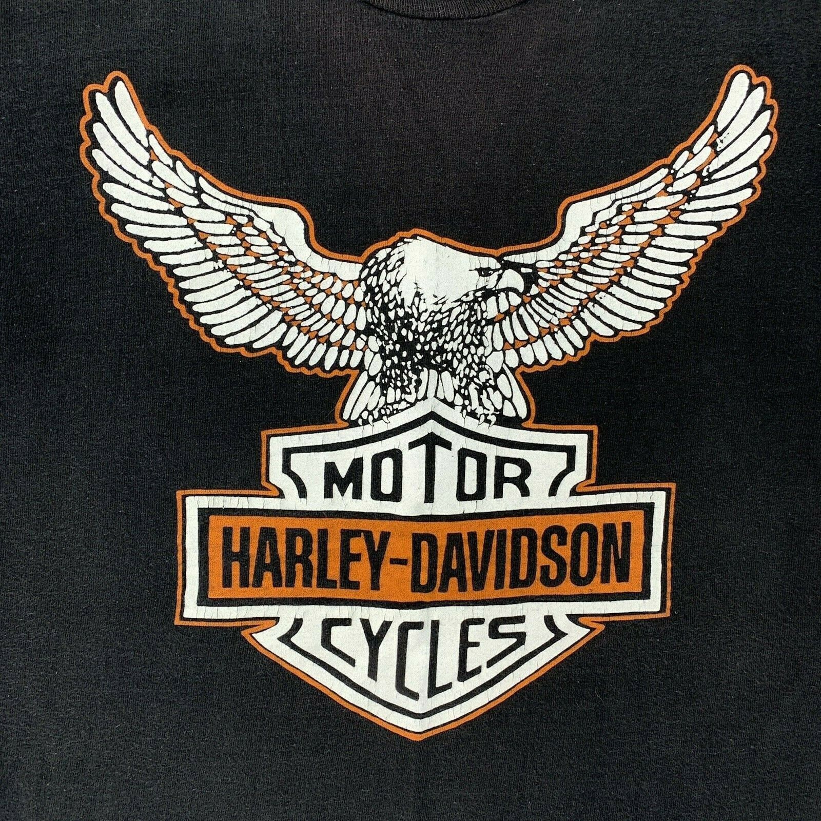 Vintage Harley Davidson 1981 80s Eagle & Shield Shirt Biker Double ...