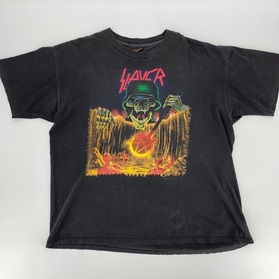 Vintage SLAYER European Intourvention Tour T-Shirt