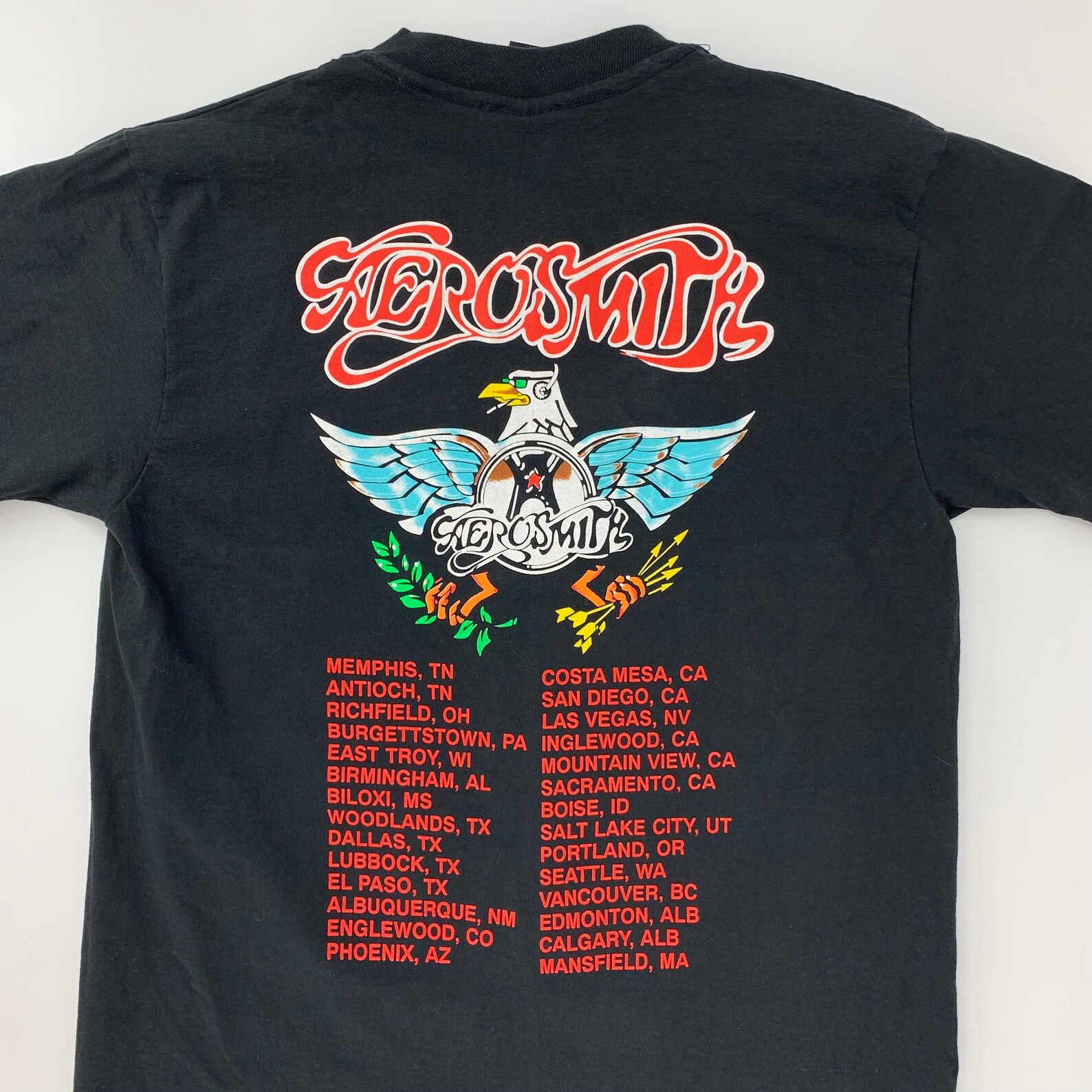 Vintage Aerosmith Aero Force One Tour TShirt Giant Etsy
