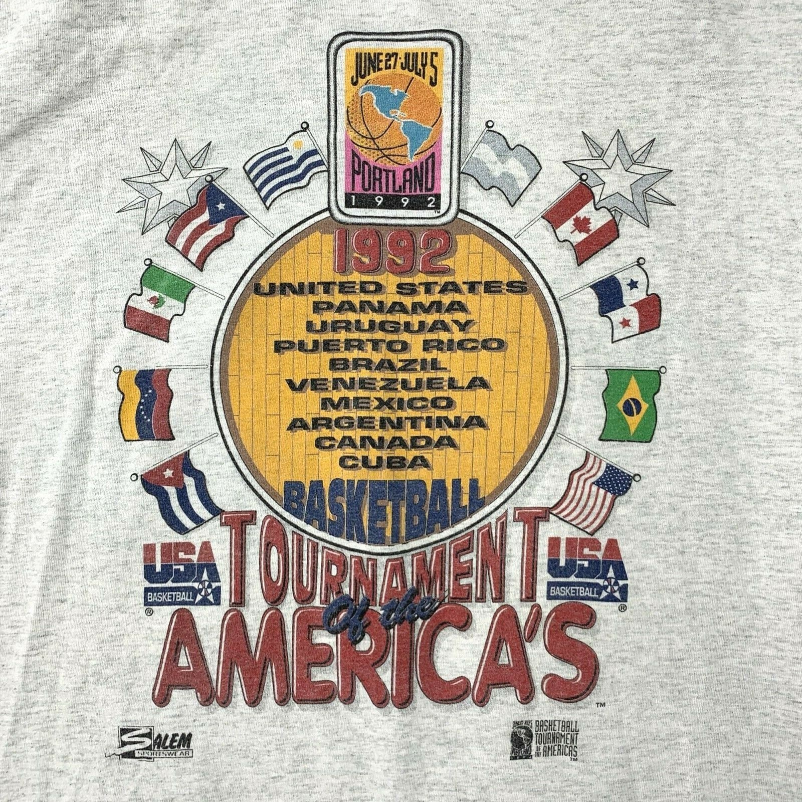 Vintage 1992 Olympics Dream Team Caricature Tee - SM/MD – Tall