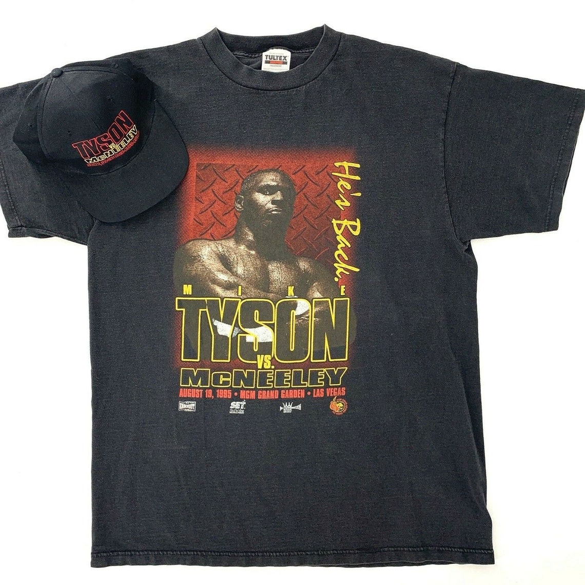Vintage Mike Tyson Boxeo PPV 1995 Promo Camiseta Y Sombrero Etsy