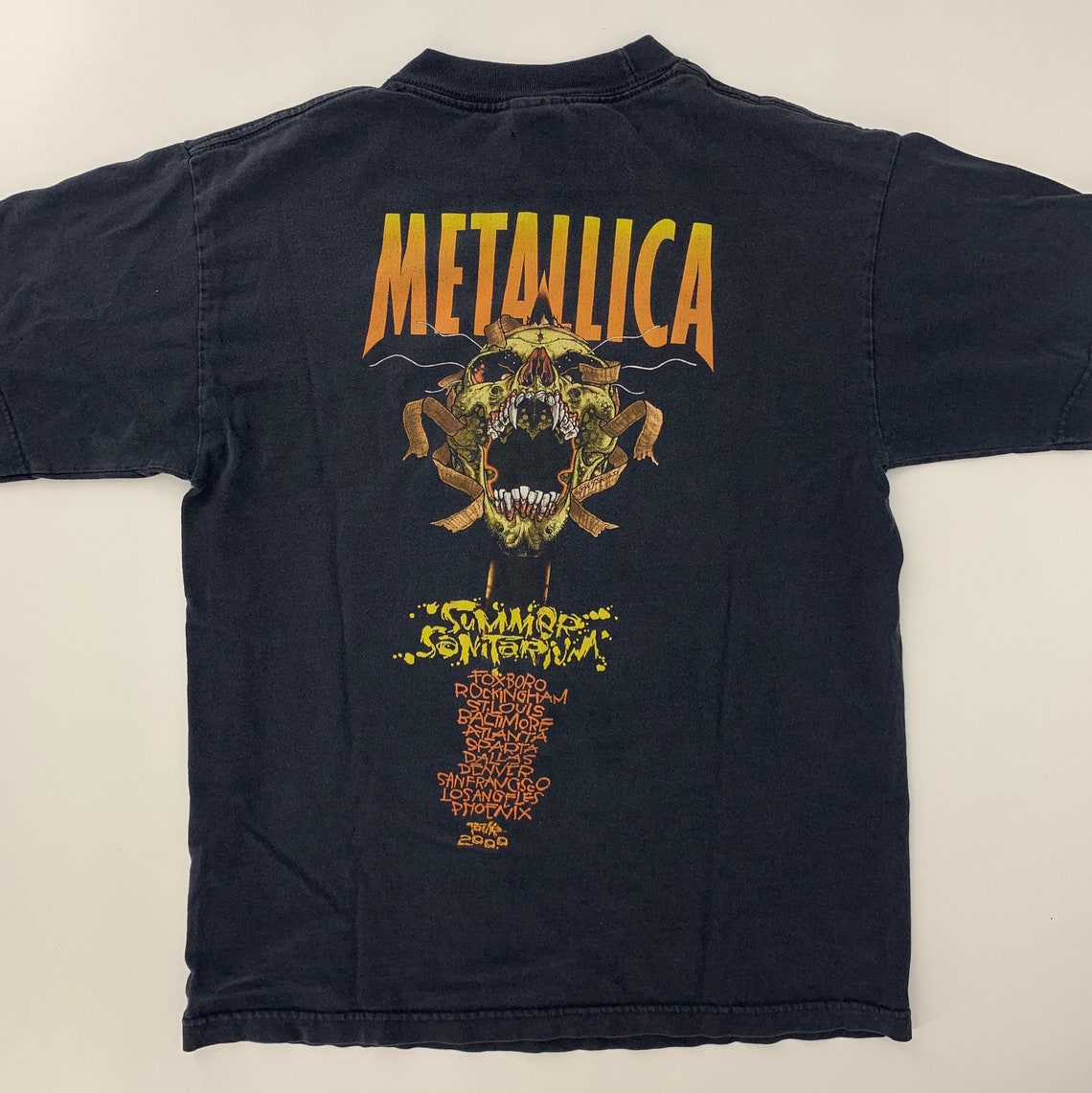 Vintage Y2k 2000 Metallica Summer Sanitarium Pushead Tour Tshirt S/M