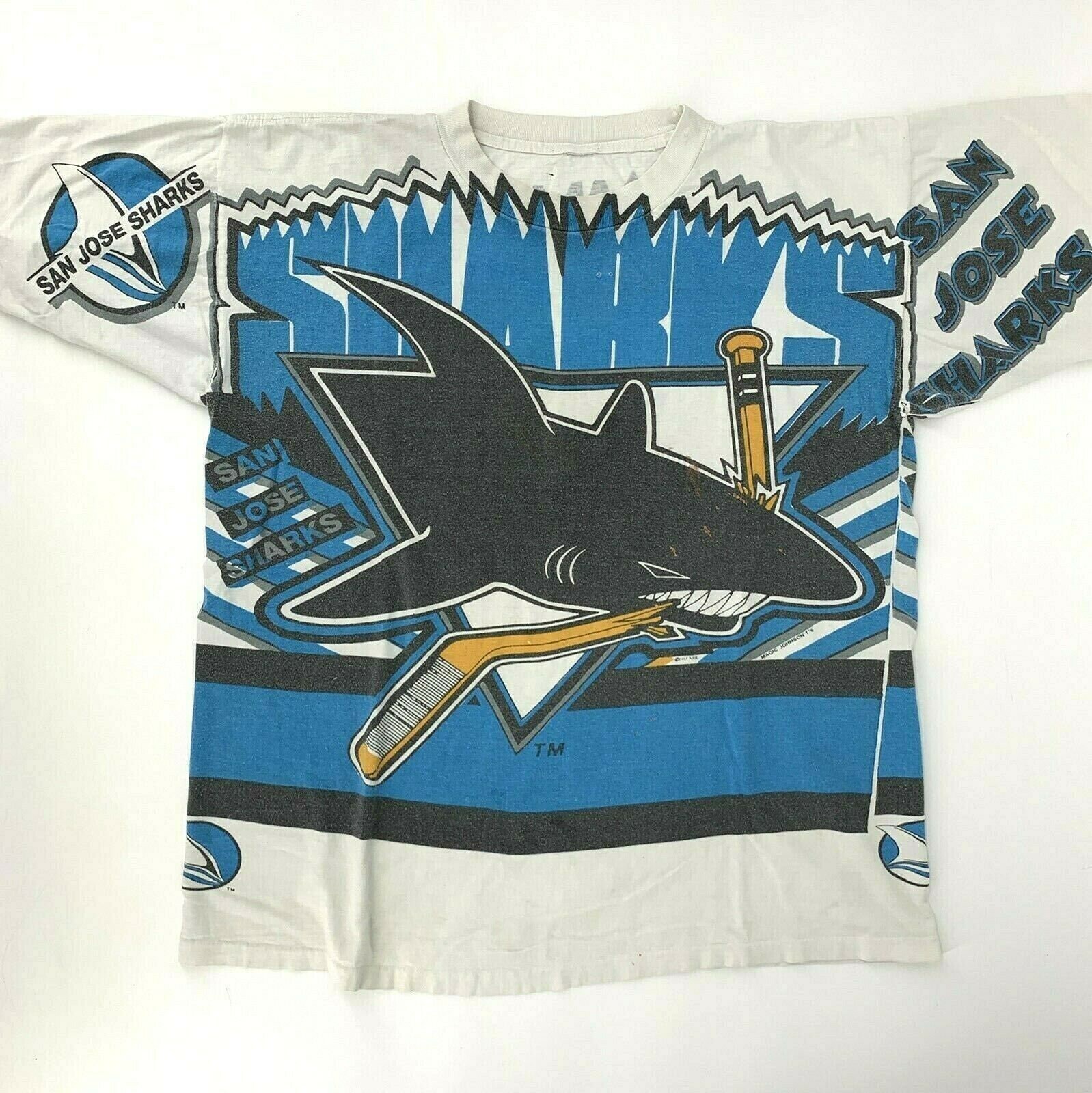 Buy Vintage San Jose Sharks NHL Half Home Away Jersey S Online in India 