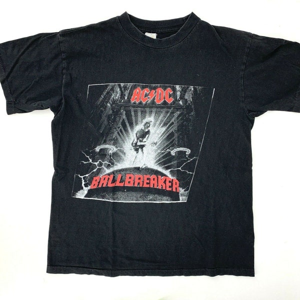 Vintage 1996 AC/DC Ballbreaker World Tour Men Single Stitch Bootleg T-Shirt L-XL