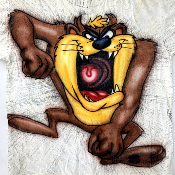 Vtg 90s Jostens Looney Tunes Taz Double Sided Air… - image 2